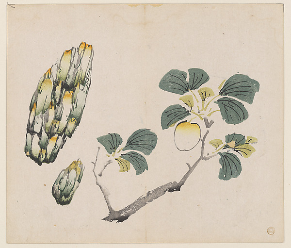 明   胡正言 《十竹齋書畫譜》 四開   木版畫|Page from the Ten Bamboo Studio Manual of Painting and Calligraphy