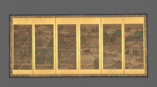 農耕作月次図屏風|Farmers' Lives in the Twelve Months