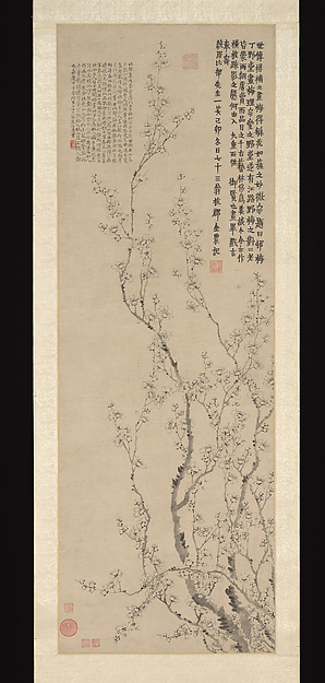 清　金農　墨梅圖　軸|Blossoming plum