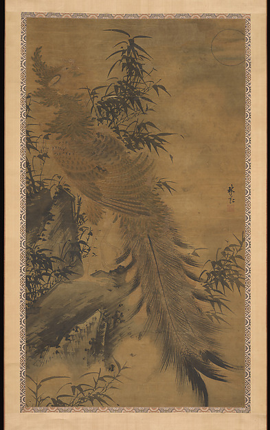 明佚名仿林良喜上梅梢圖軸|Birds Amidst Blossoming Plum and