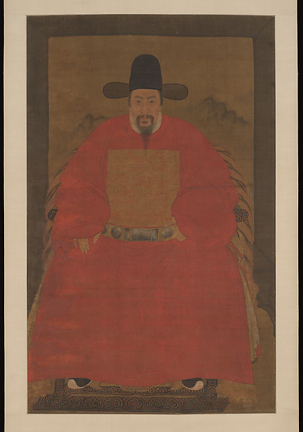明 佚名  人物肖像 圖   鏡面|Portrait of a Gentleman