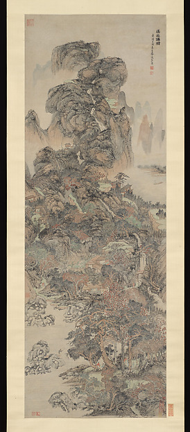 明  文伯仁  溪山仙舘 圖    軸|Dwellings of the Immortals Amid Streams and Mountains