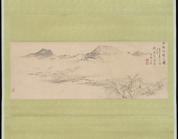 三樹坡曉色图|View of the Kamo River from Sanbogi at Dawn