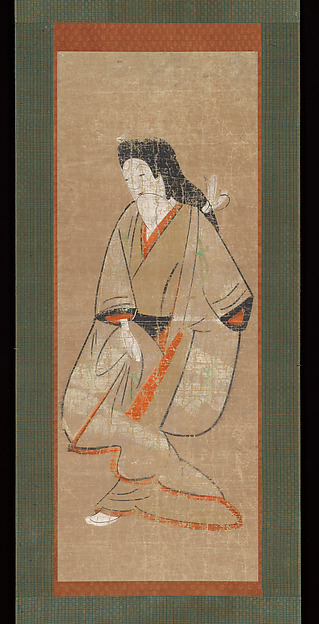 白無垢美人図大津絵|Ōtsu-e of Courtesan in White