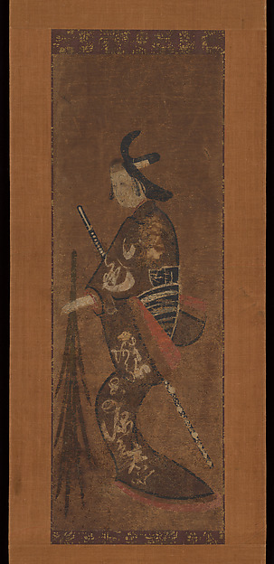 菖蒲の葉を持つ「野郎」図大津絵|Ōtsu-e of a Youth Holding Irises (Yarō)