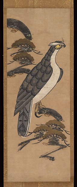 松に鷹図大津絵|Ōtsu-e of Falcon on a Pine Tree