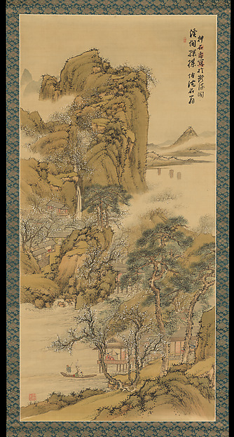 “Looking for Plum Blossoms in the Valley,” in the style of Shen Zhou