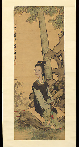 Woman in a garden by Ren Xiong, The Metropolitan Museum of Art