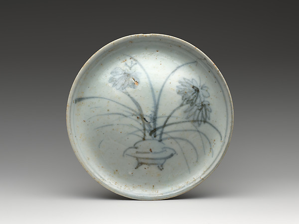 Small Dish (Kozara) with Flower Arrangement in a Pot
