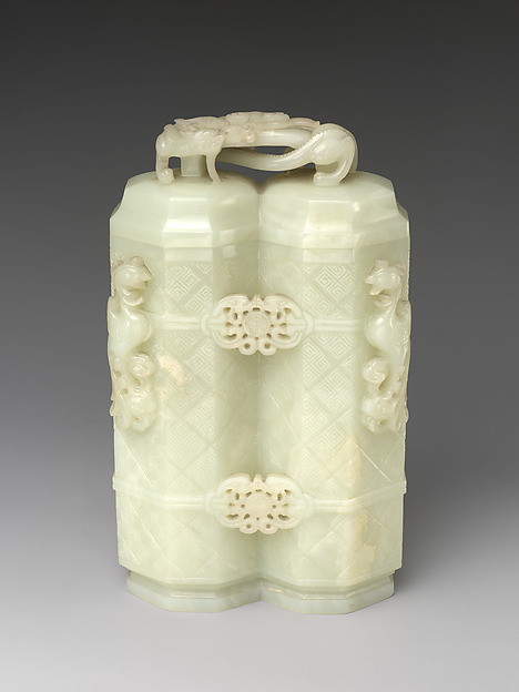 Double vase with dragons and phoenixes, 18th century