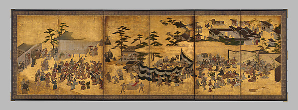 Amusements at Kitano Shrine by Studio of Kano Takanobu, The Metropolitan Museum of Art
