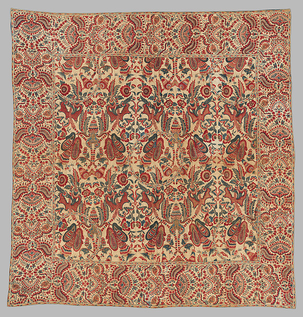 Quilted palampore for the Dutch market by an unrecorded maker, The Metropolitan Museum of Art