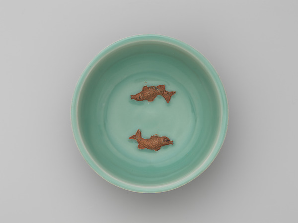 Dish with relief decoration of fish
