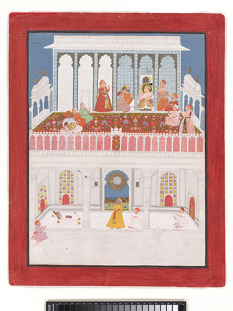 Maharana Raj Singh II receiving courtiers in the Chinese Picture Hall at Udaipur Palace by Raghunath, son of Maluk Chand, The Metropolitan Museum of Art