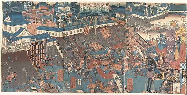 Nagao Kagetora Attacking Nagao Harukage by Utagawa Yoshitora, The Metropolitan Museum of Art