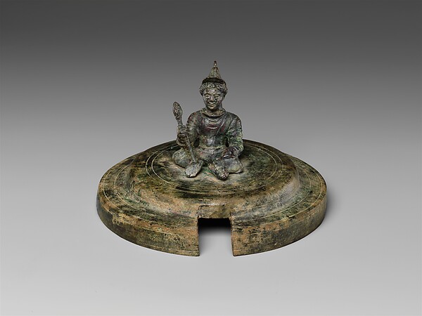 Lid with Seated Male Figure