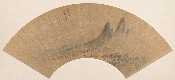 明/清   沈顥   漁父圖   扇|Qu Yuan and the Fisherman