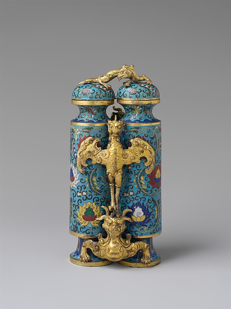 Double vessel with mythical beasts (champion vase)