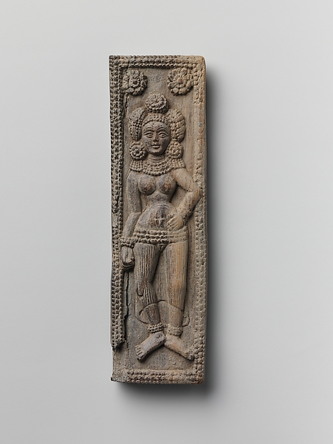 Plaque with Standing Yakshi, 1st century BCE