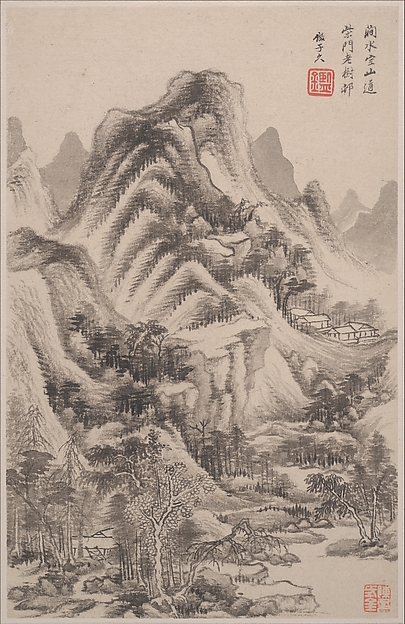 水墨画　王翬 Wang Hui, Landscapes | 王翬山水冊水墨紙本十六開冊| The