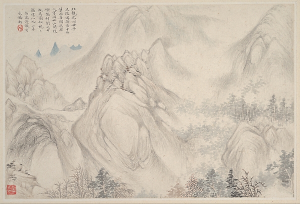 Folha L do álbum Landscapes de Zhang Feng