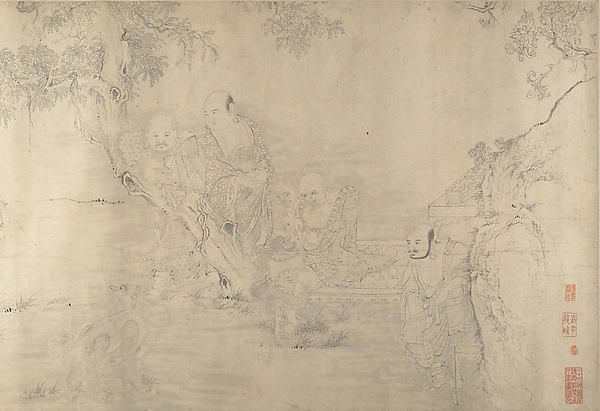 清   佚名   倣石濤   十六羅漢圖   卷|(Copy after) The Sixteen Luohans