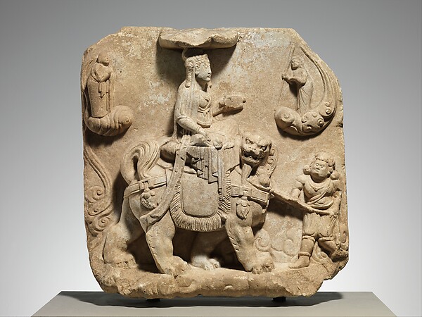 Bodhisattva Manjushri with attendants
