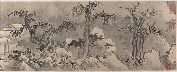 明　傳蔣嵩　冬景山水圖　卷|Winter landscape