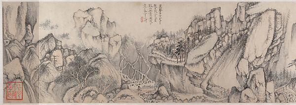 明　趙左　谿山無盡圖　卷|Streams and Mountains without End