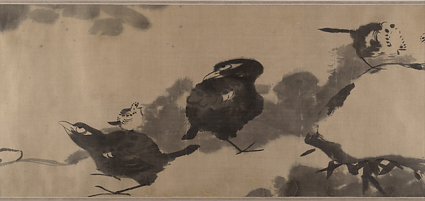 清  八大山人（朱耷） 蓮塘戲禽圖 卷|Birds in a lotus pond