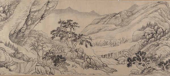 清   柳堉   山水圖  卷|Traveling Amid Streams and Mountains
