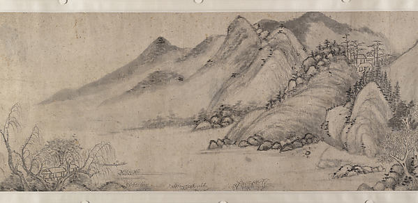 明　卞文瑜　谿山秋靄圖　卷|Streams and Mountains in Autumn Mist