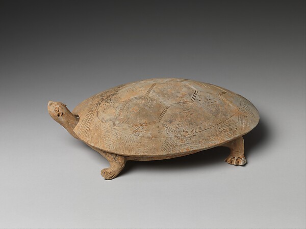 "Inkstone" and cover in the shape of a turtle