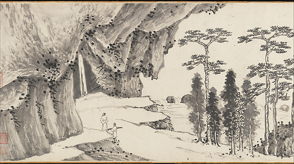明   沈周 ， 文徵明	合璧山水圖    卷|Joint Landscape