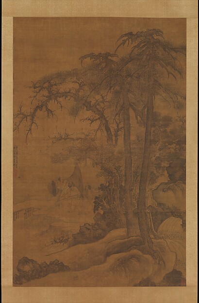 元  唐棣  松溪歸漁圖  軸|Returning Fishermen