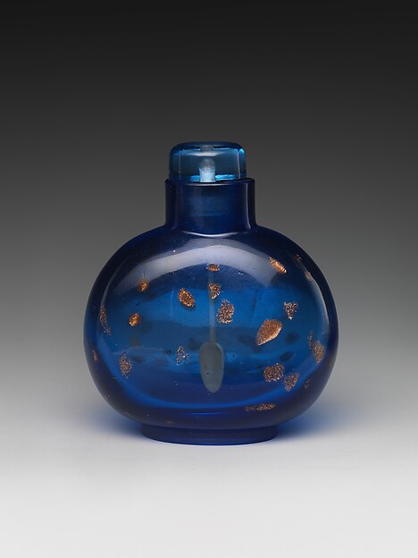 Snuff Bottle with Gold Speckles