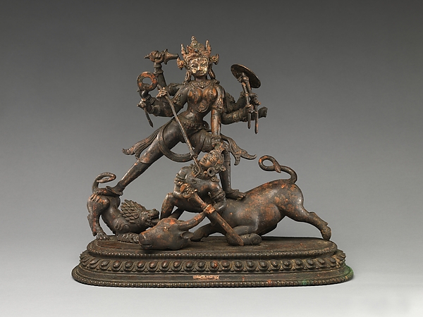 The Goddess Durga Slaying Mahisha, 14th century