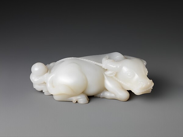 Boy with water buffalo, 18th century