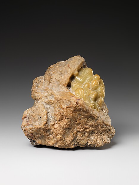 Boulder with three figures, late 18th–early 19th century