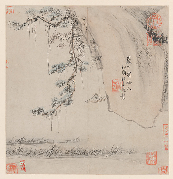 明   程嘉燧   山水二幅   冊頁|Two Landscapes
