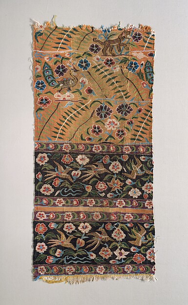 Panel with Tiger and Birds on Floral Ground by an unrecorded maker, The Metropolitan Museum of Art