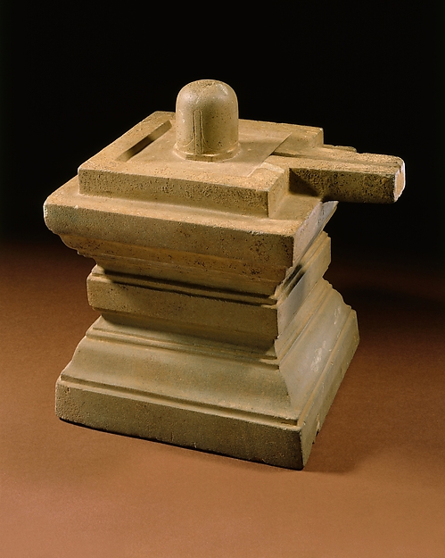 Linga (Phallic Emblem of Shiva) with Architectural Base by an unrecorded maker, The Metropolitan Museum of Art