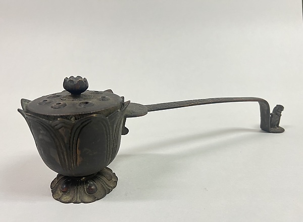 Incense Burner with Cover in the Form of a Lotus Blossom