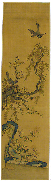 Panel with flowers and birds (summer scene) by an unrecorded maker, The Metropolitan Museum of Art