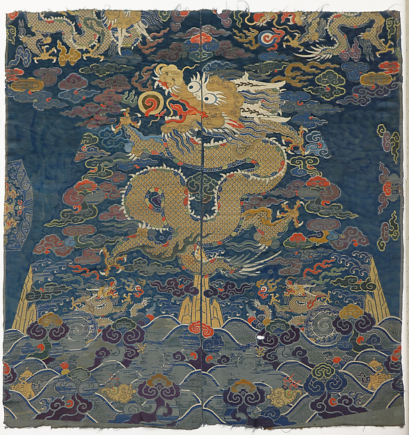 Panel with dragon (part of a robe-length) by an unrecorded maker, The Metropolitan Museum of Art