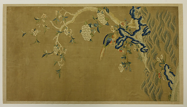 Panel with bird and flowers by an unrecorded maker, The Metropolitan Museum of Art