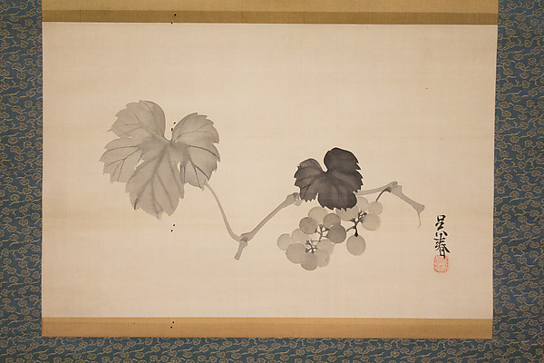 松村呉春筆　葡萄図|Grapevine