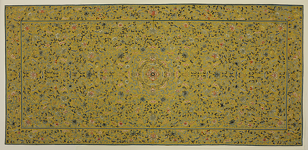 Furniture cover with bats amid flower scrolls by an unrecorded maker, The Metropolitan Museum of Art
