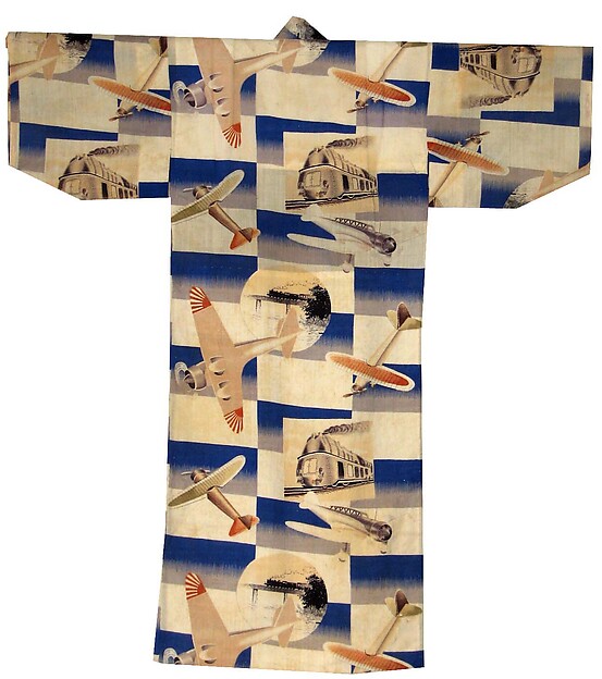 Boy’s Kimono with Streamline Train by an unrecorded maker, The Metropolitan Museum of Art