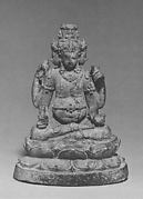 Seated Male Deity Holding a Parasol and an Unidentified Object ...